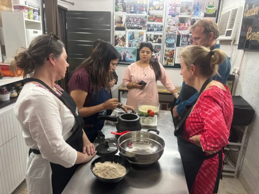Experiences 2 Authentic Indian Home Kitchen Experience in Agra – Travelers Learning Local Cooking 1